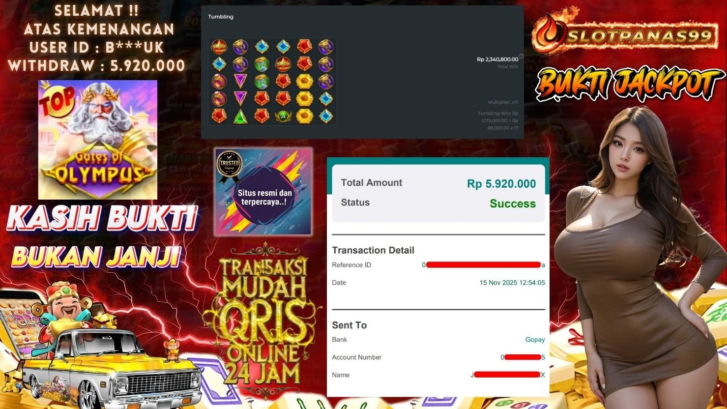 SLOTPANAS99 JACKPOT SLOT GATES OF OLYMPUS
